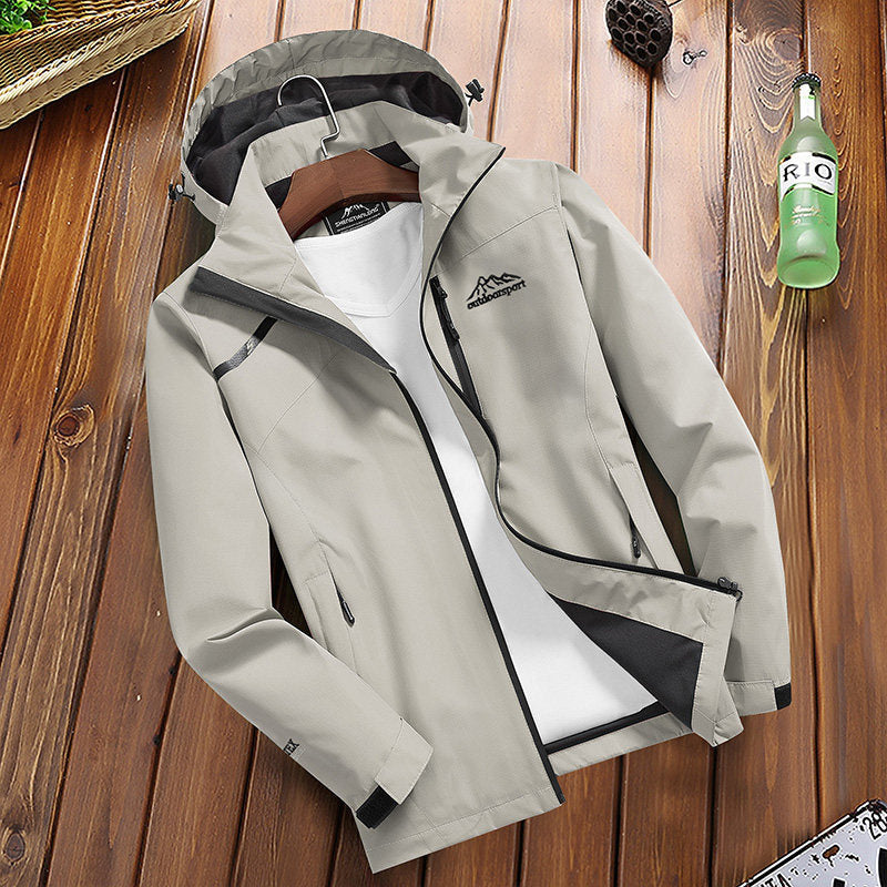 Casual Windproof Solid Color Raincoat For Gentlemen | Perfect for Everyday Wear