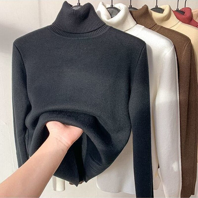 Turtleneck Black, Turtleneck White, Middle Collar Coffee