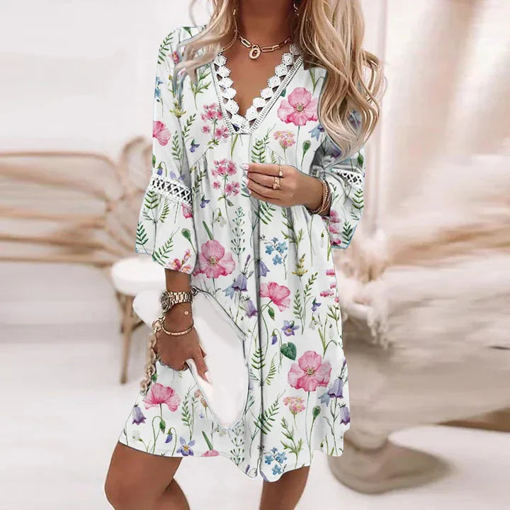 Women's Breezy Floral Summer Dress with Lightweight Fabric