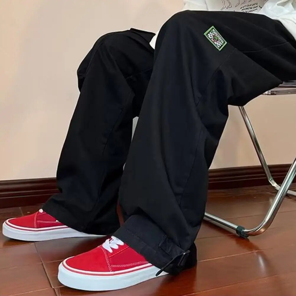 Men's Casual Black Cargo Pants with Baggy Fit | Perfect for Casual Days