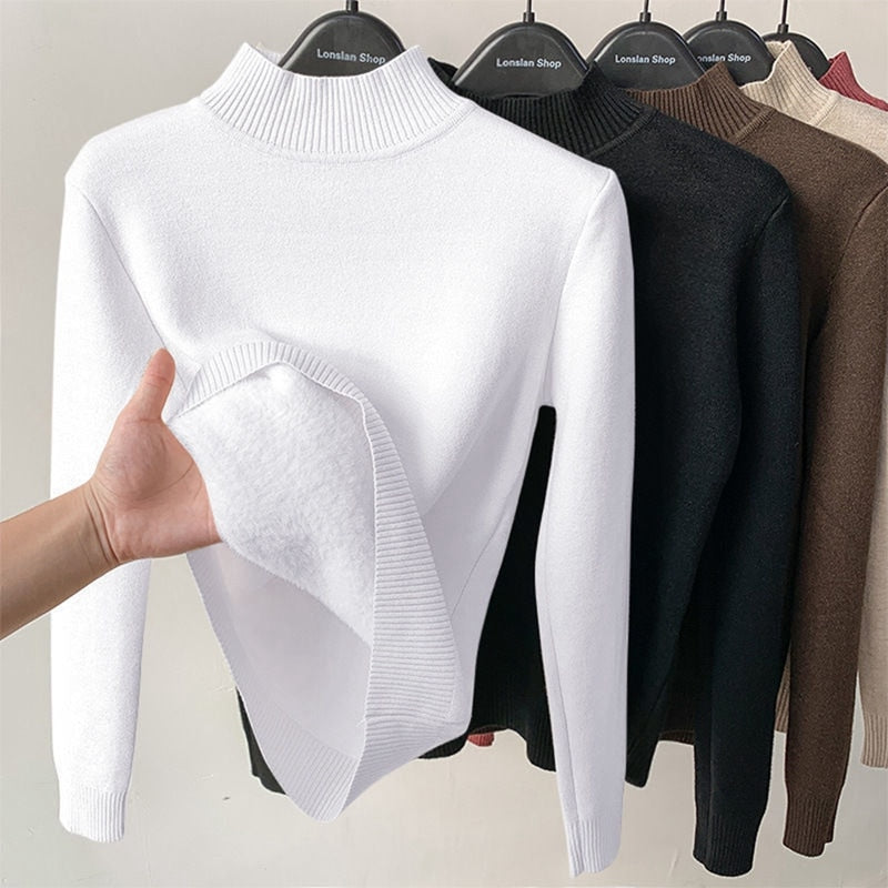 Turtleneck White, Turtleneck Black, Middle Collar Coffee