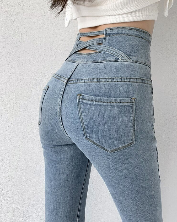 Women's Fashionable Hip Tight Lifting Skinny Jeans | Perfect for Casual Days