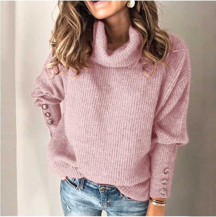 Women's Stylish Sweater with Buttons | Ideal for Autumn/Winter