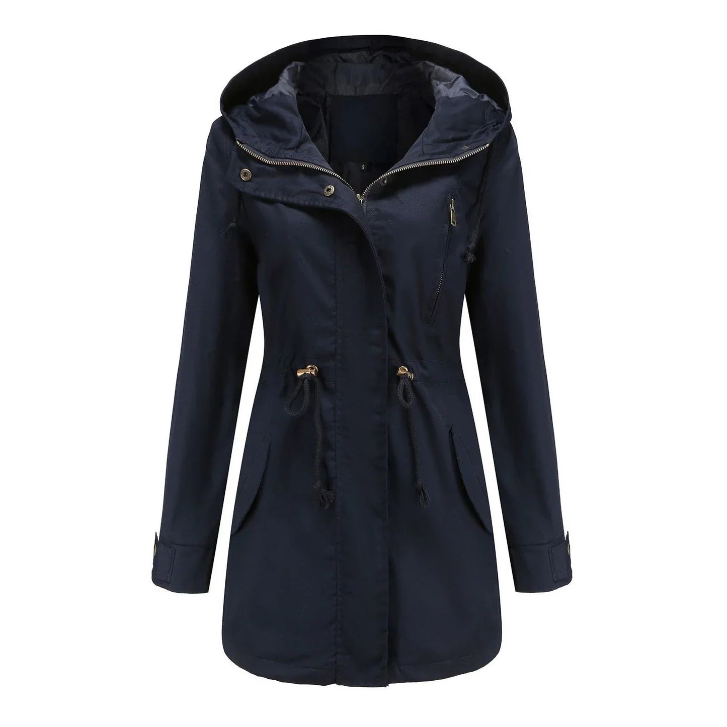 Stylish Raincoat With Hood And Adjustable Waist For Ladies | Perfect for Casual Days