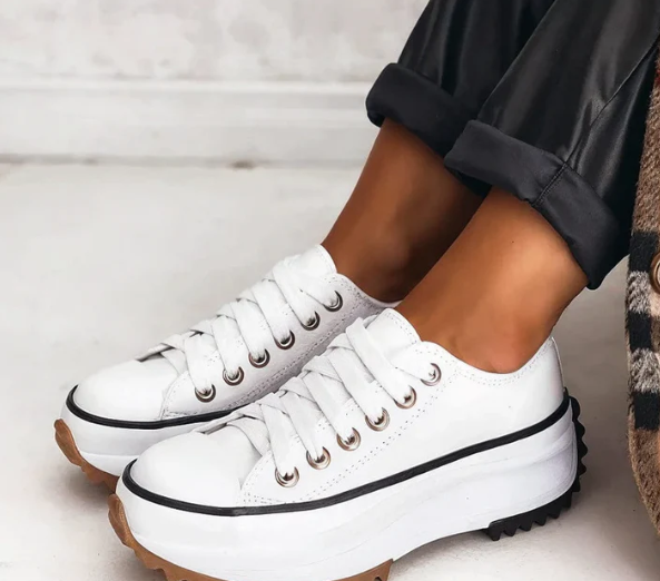Women's Comfortable Synthetic Platform Shoes with Supportive Insoles