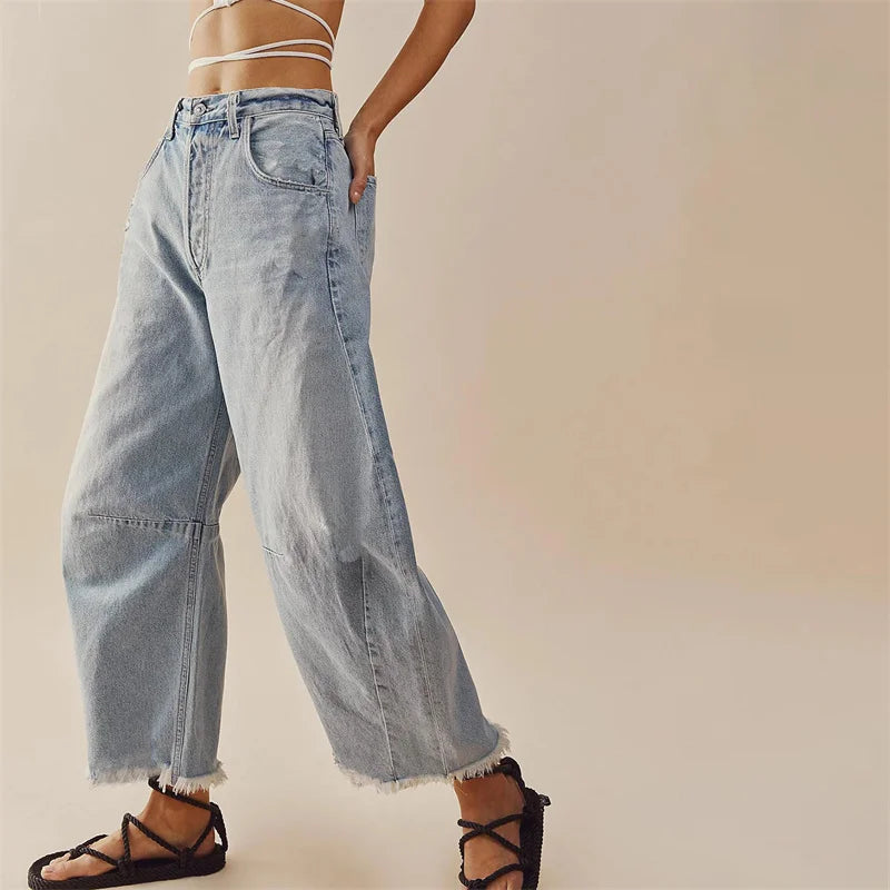 Women's Modern High-Waist Baggy Jeans | Perfect for Casual days