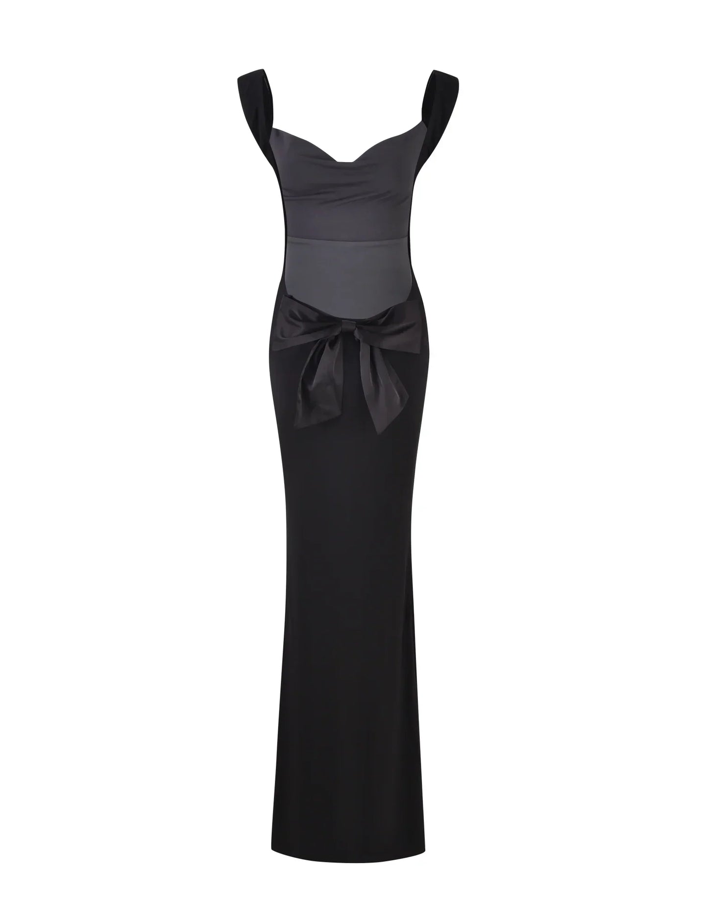 Women's Elegant Satin Maxi Dress with Flowing Silhouette