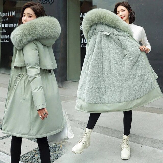 Zella - Long Fur Coat - Chic - Premium Material - Ideal for Winter