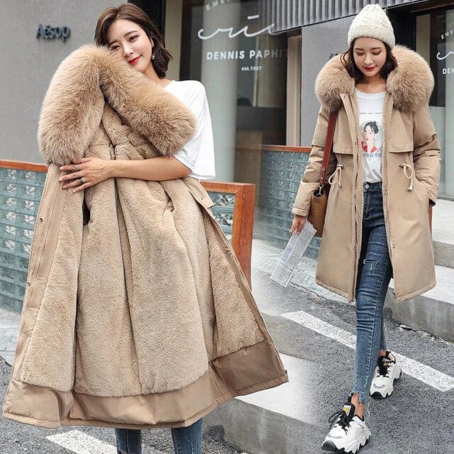 Zella - Long Fur Coat - Chic - Premium Material - Ideal for Winter