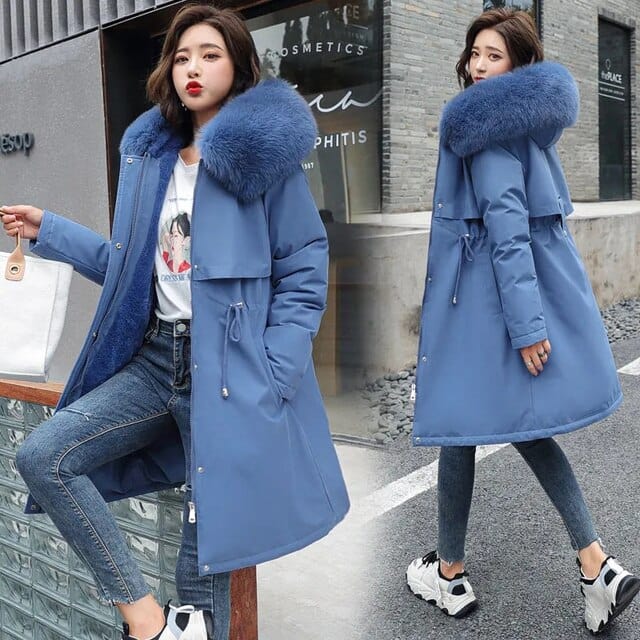 Zella - Long Fur Coat - Chic - Premium Material - Ideal for Winter
