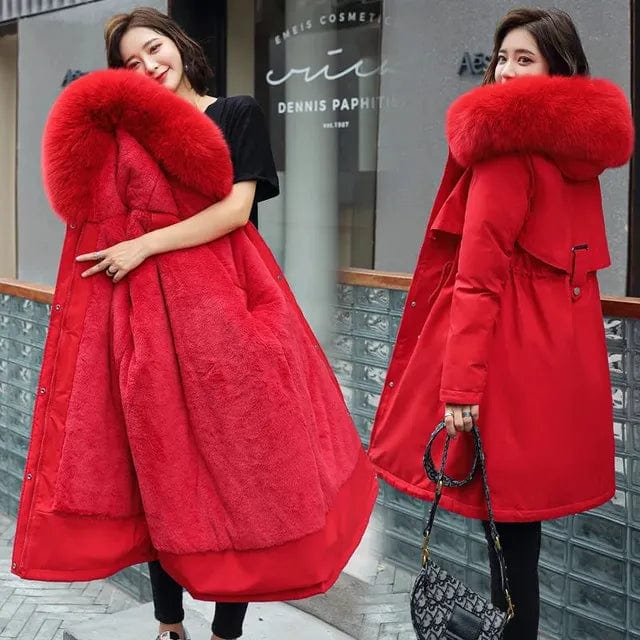 Zella - Long Fur Coat - Chic - Premium Material - Ideal for Winter