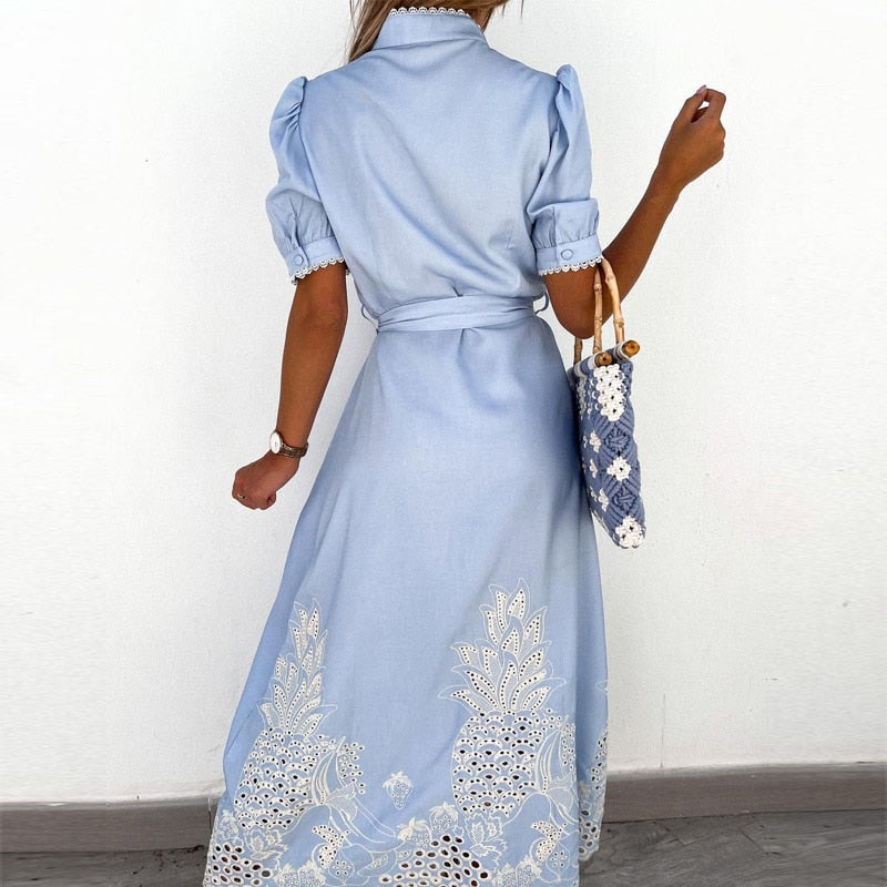 Women's Short Sleeve A-Line Dress