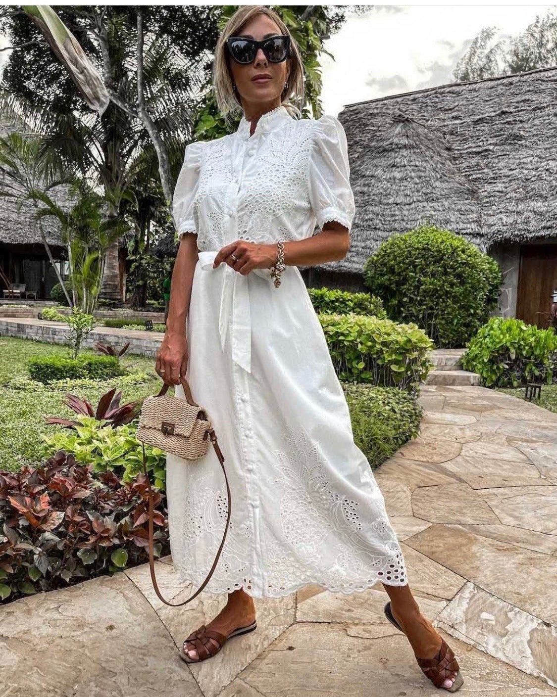 Women's Short Sleeve A-Line Dress