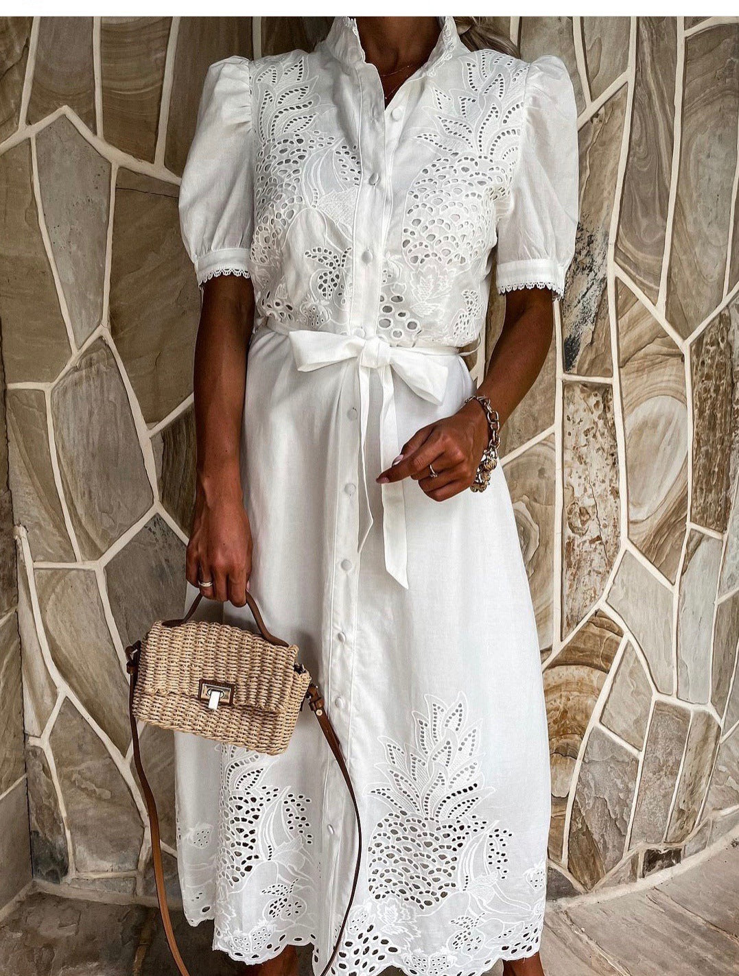 Women's Short Sleeve A-Line Dress