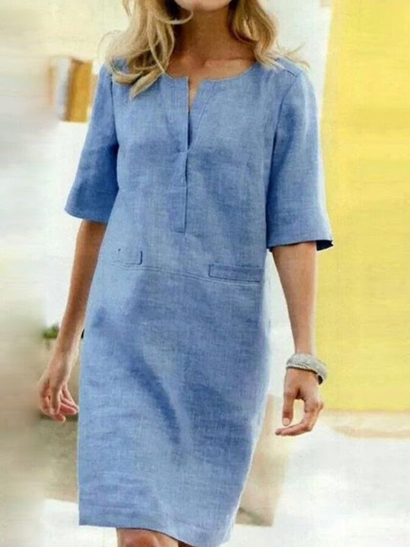 Women's V-Slit Neck Dress