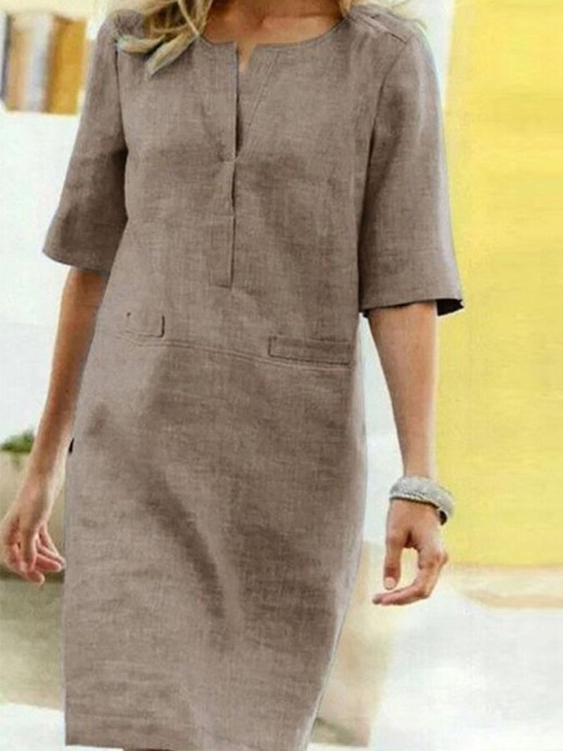 Women's V-Slit Neck Dress