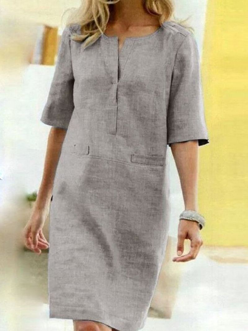 Women's V-Slit Neck Dress