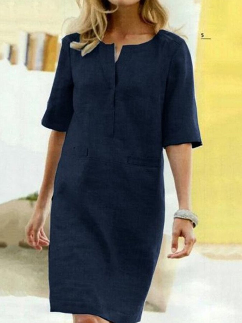 Women's V-Slit Neck Dress