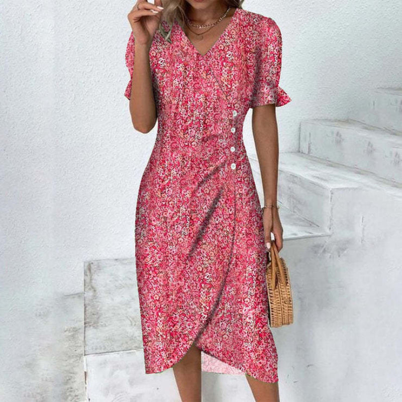 Women's Midi Dress with Buttons