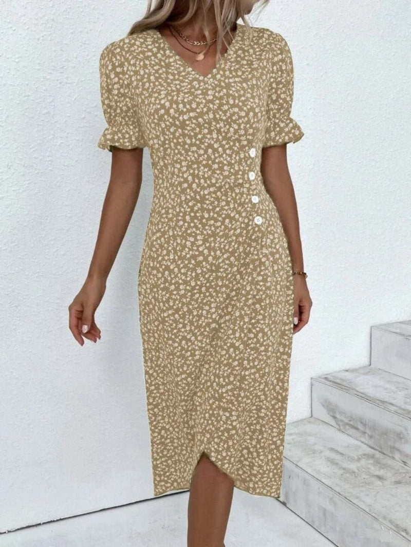 Women's Midi Dress with Buttons