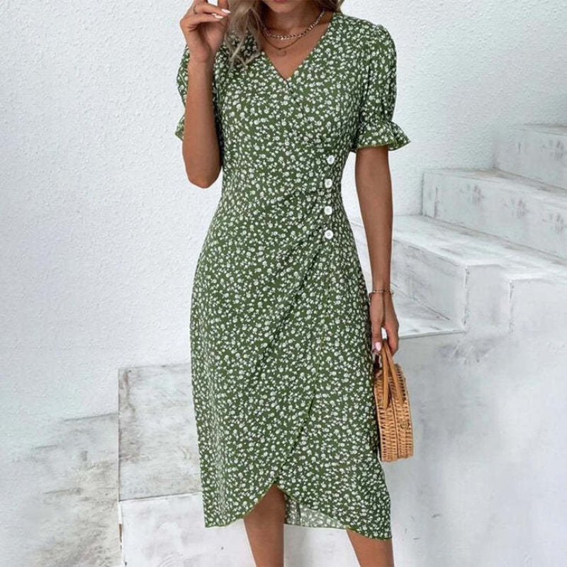Women's Midi Dress with Buttons