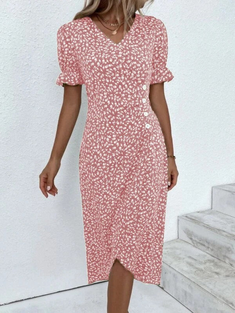 Women's Midi Dress with Buttons