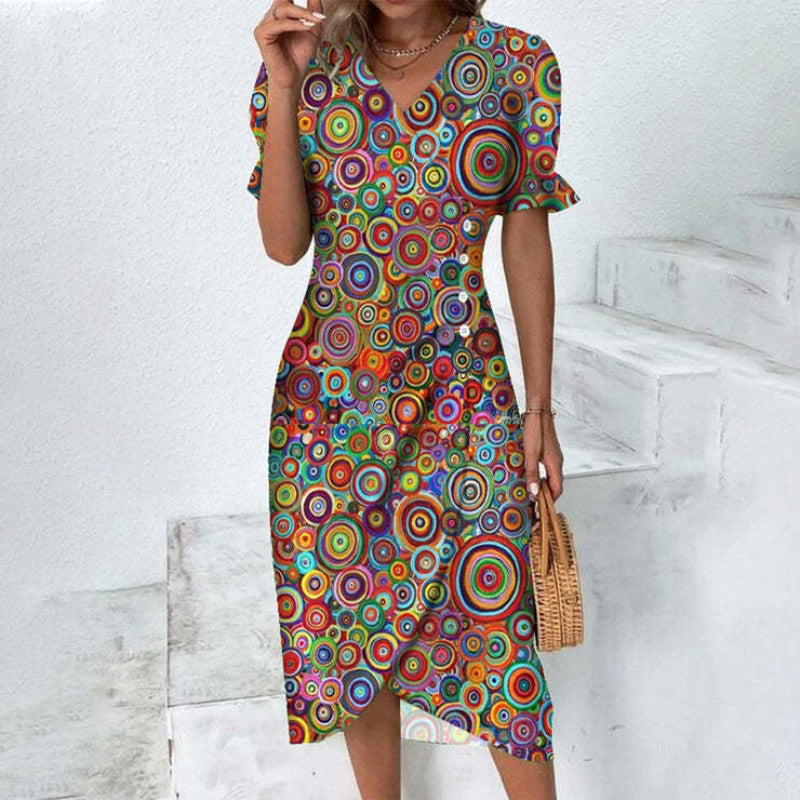 Women's Midi Dress with Buttons