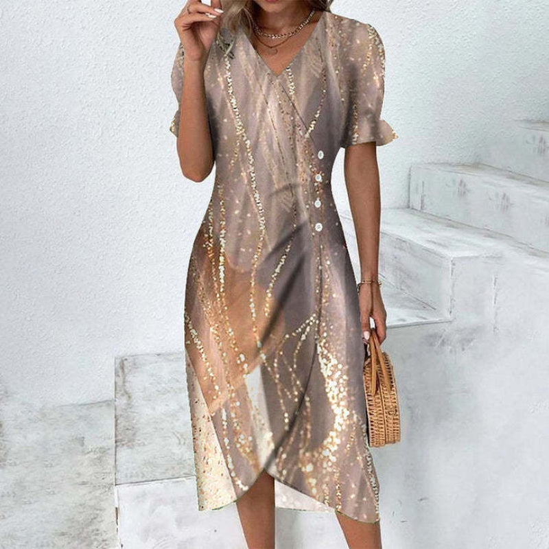 Women's Midi Dress with Buttons