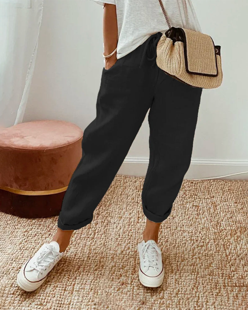 Women’s Trousers with Drawstring Waist
