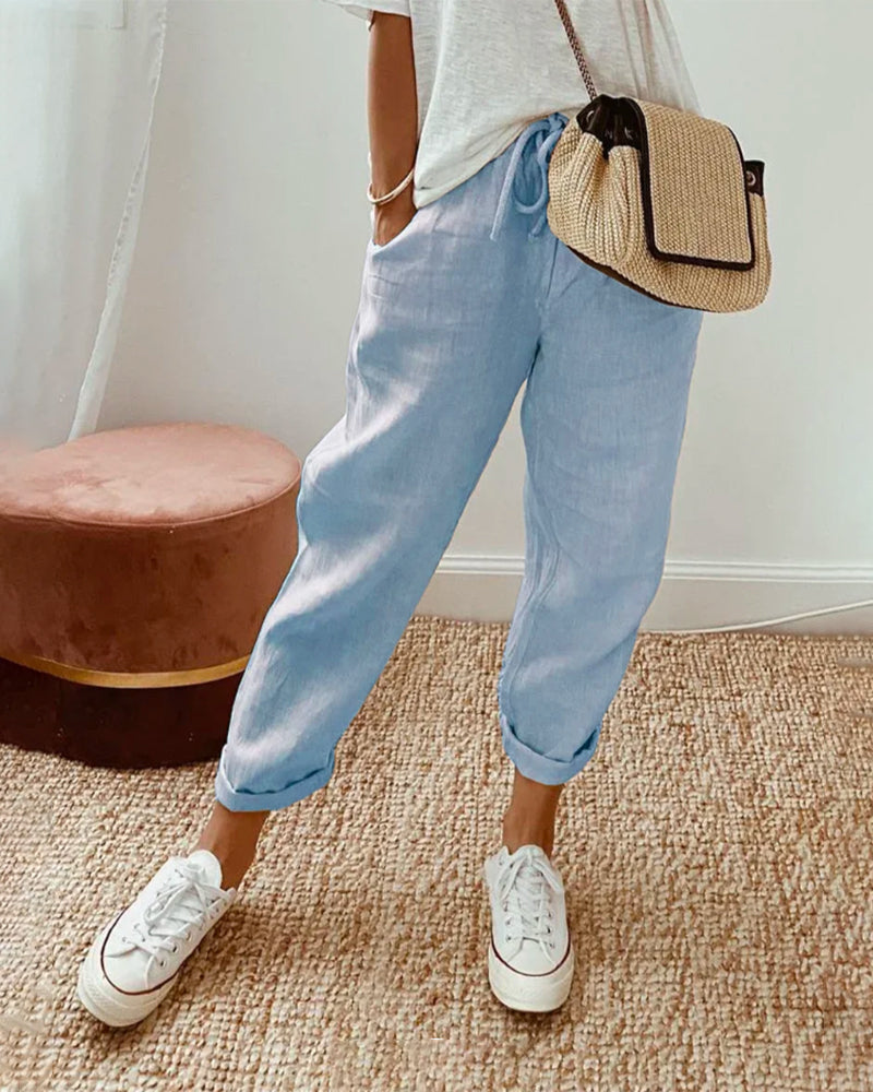 Women’s Trousers with Drawstring Waist