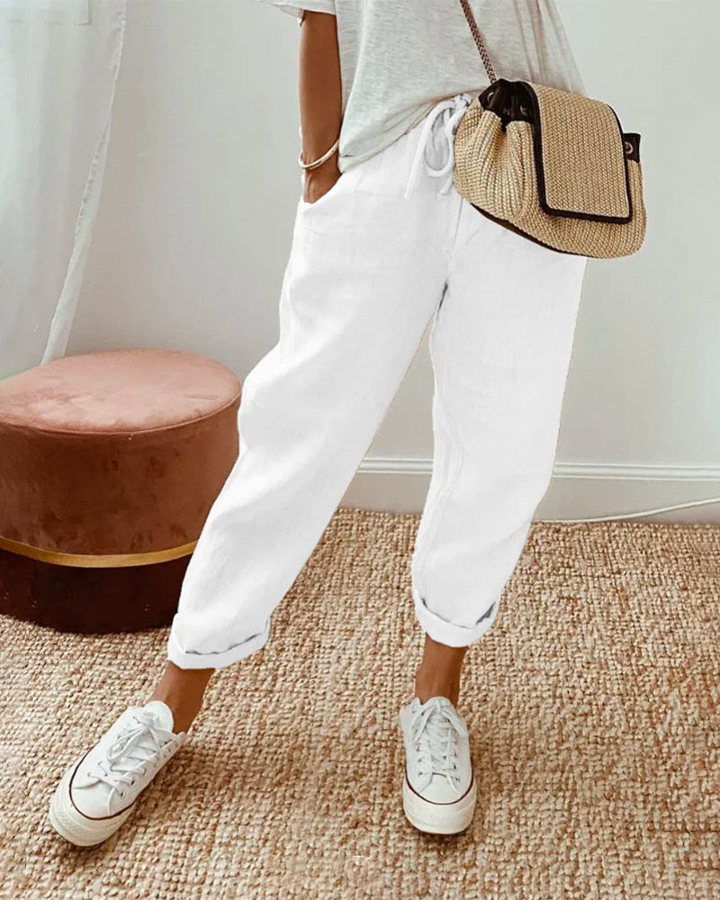 Women’s Trousers with Drawstring Waist