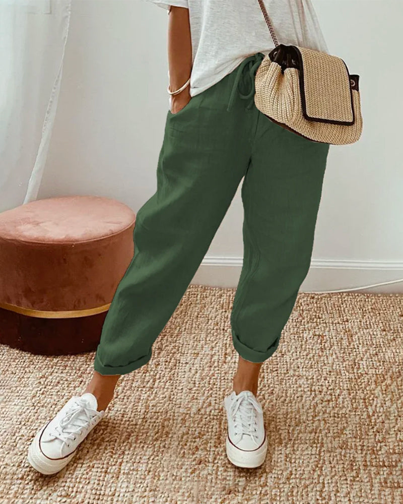 Women’s Trousers with Drawstring Waist
