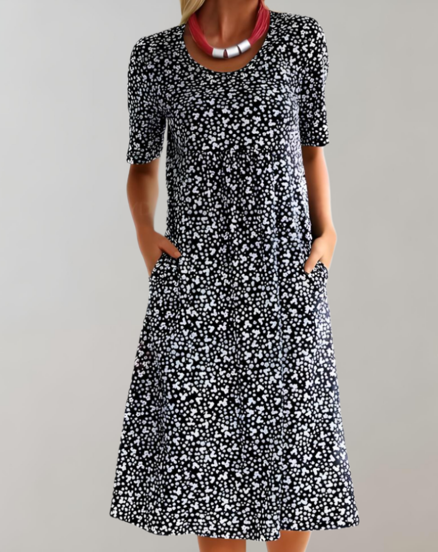 Women's V-Neck A-Line Dress