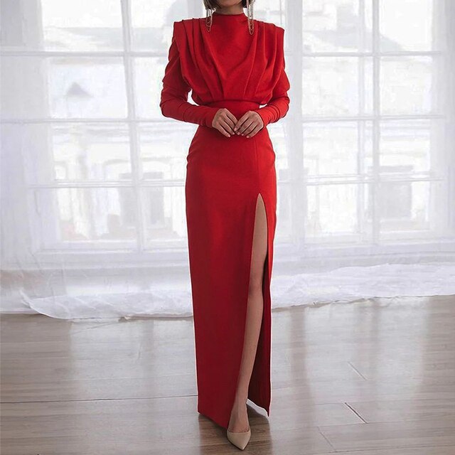 Women's Long Sleeve Long Dress