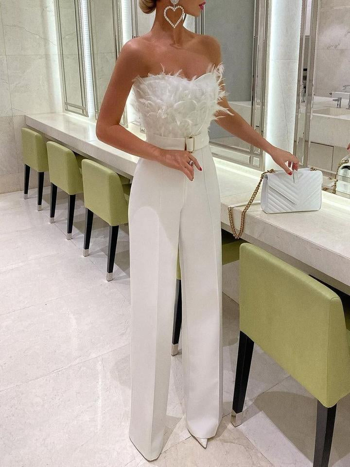Women's Jumpsuit with Strapless Top