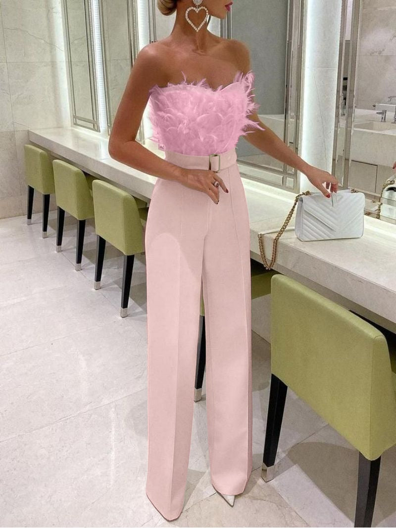 Women's Jumpsuit with Strapless Top