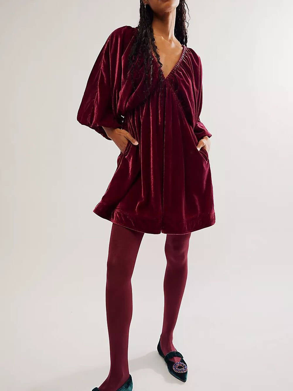 Women's V-Neck Mini Dress