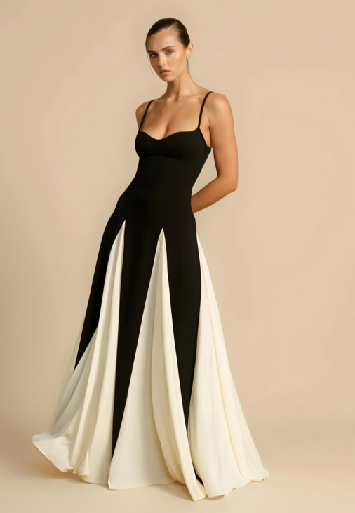 Women's Maxi Dress with Thin Straps