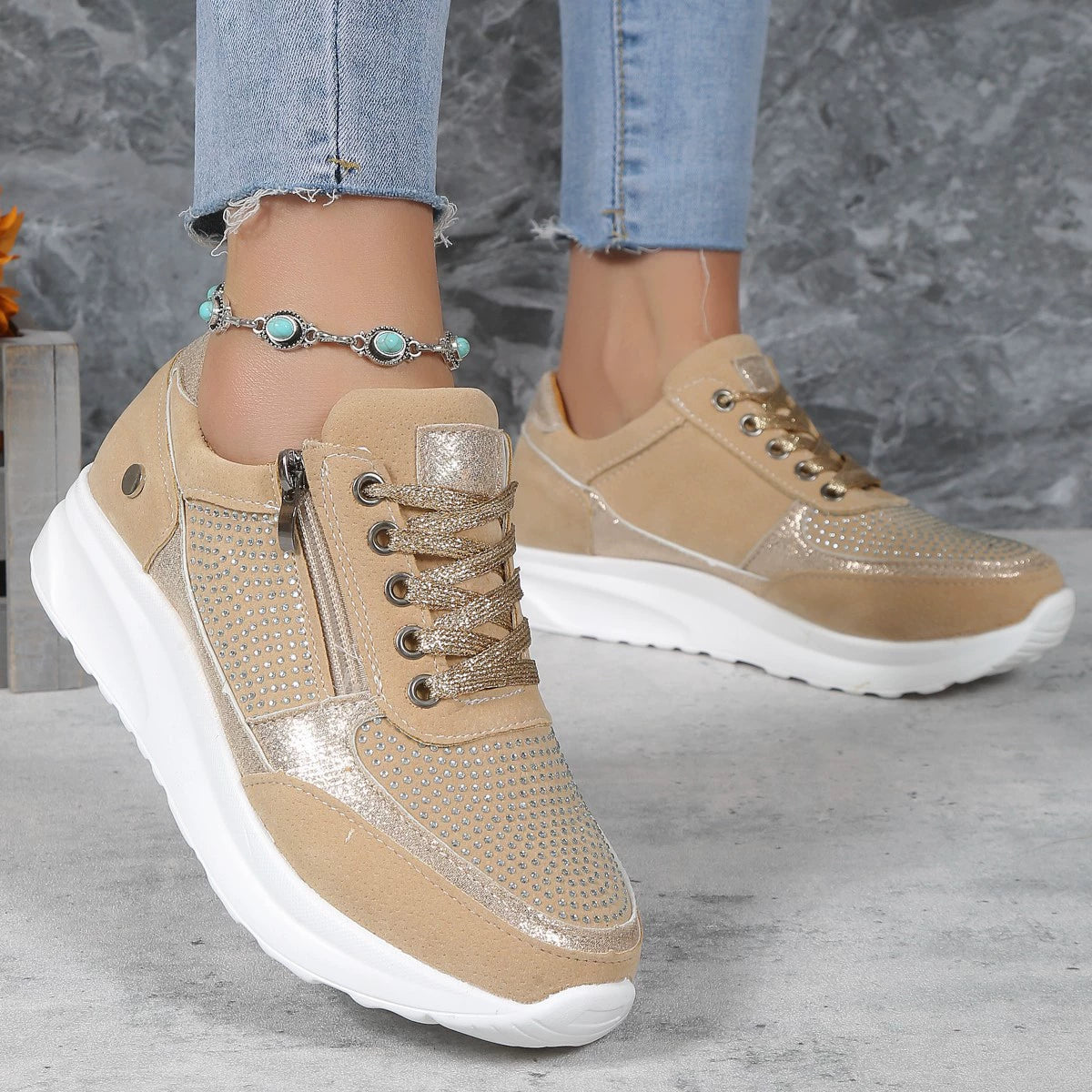 Women's Shoes with Rhinestones