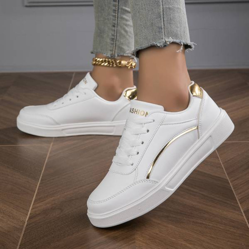Women's Sneakers with Metallic Accents