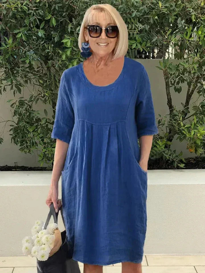 Women's Midi Dress with Half Sleeve