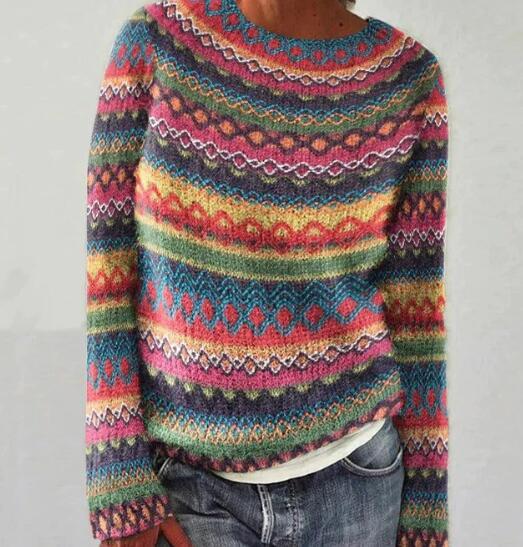 Women's Sweater with Striped Design