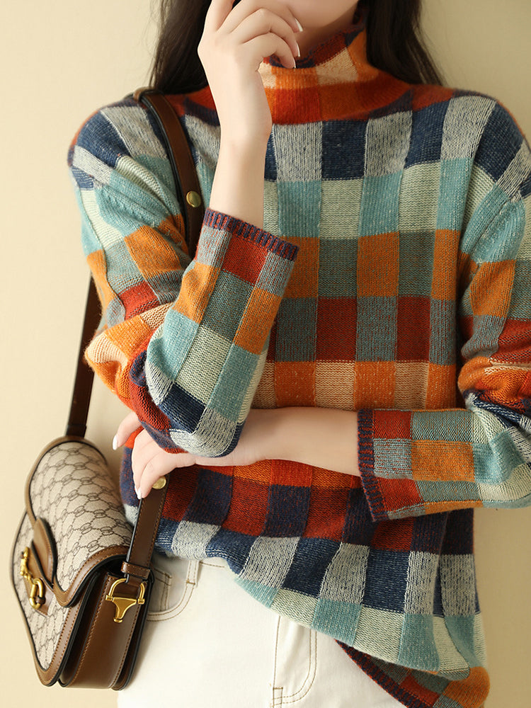 Women's Turtlneck Sweater with Relaxed Fit