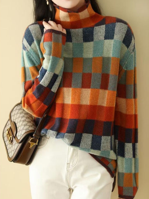 Women's Turtlneck Sweater with Relaxed Fit