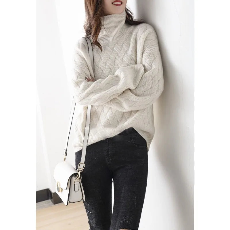 Women's Long Sleeve Turtleneck Sweater
