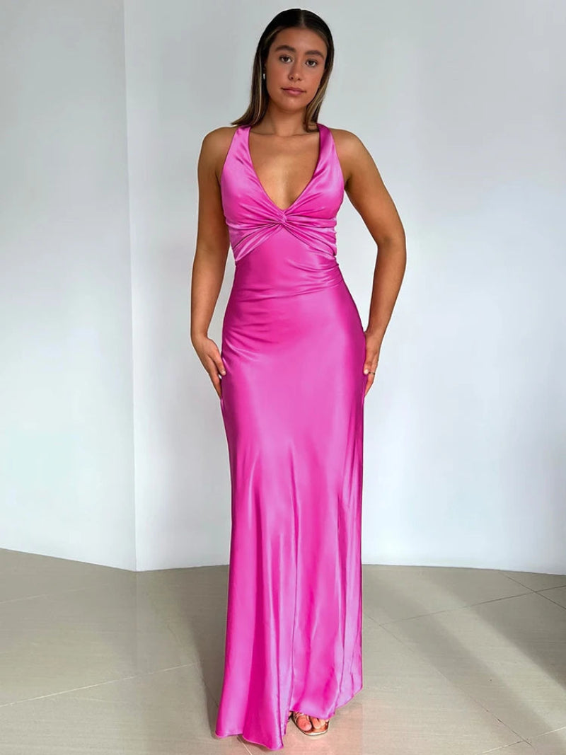 Women's Gown with V-Neckline