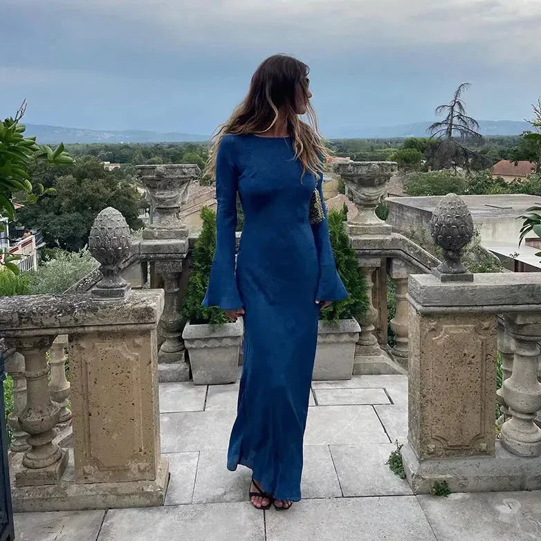 Women's Maxi Dress with Long Sleeve