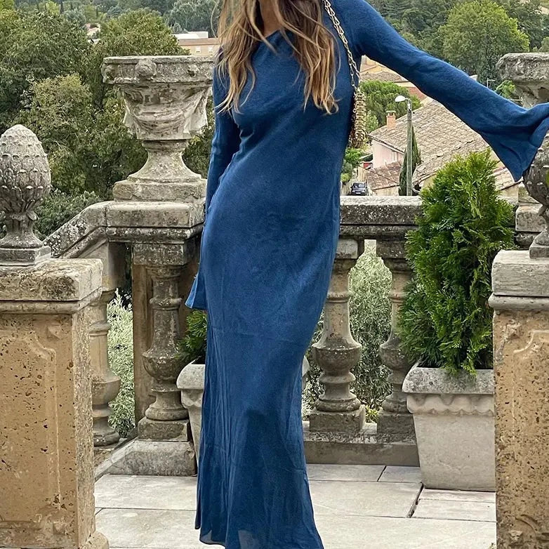 Women's Maxi Dress with Long Sleeve