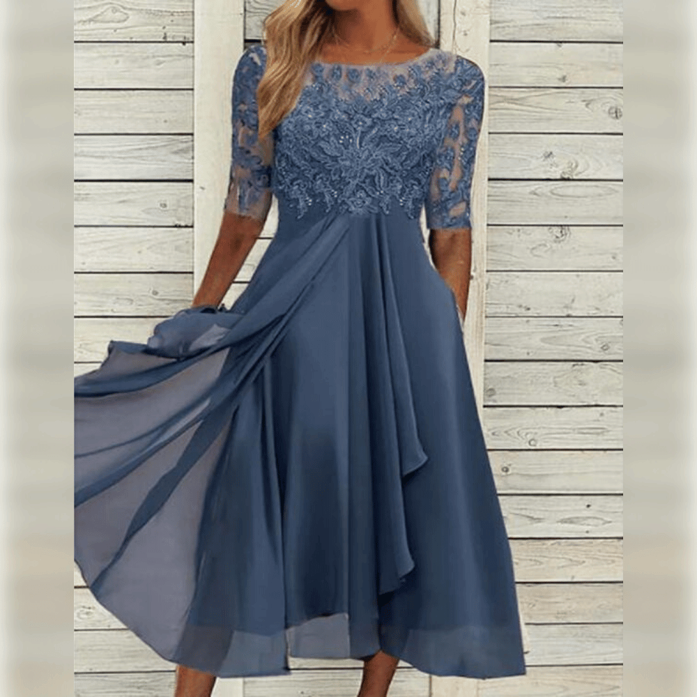 Women’s Lace Bodice Midi Dress