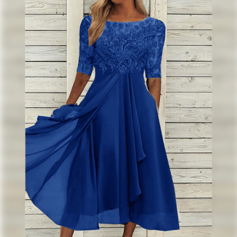 Women’s Lace Bodice Midi Dress